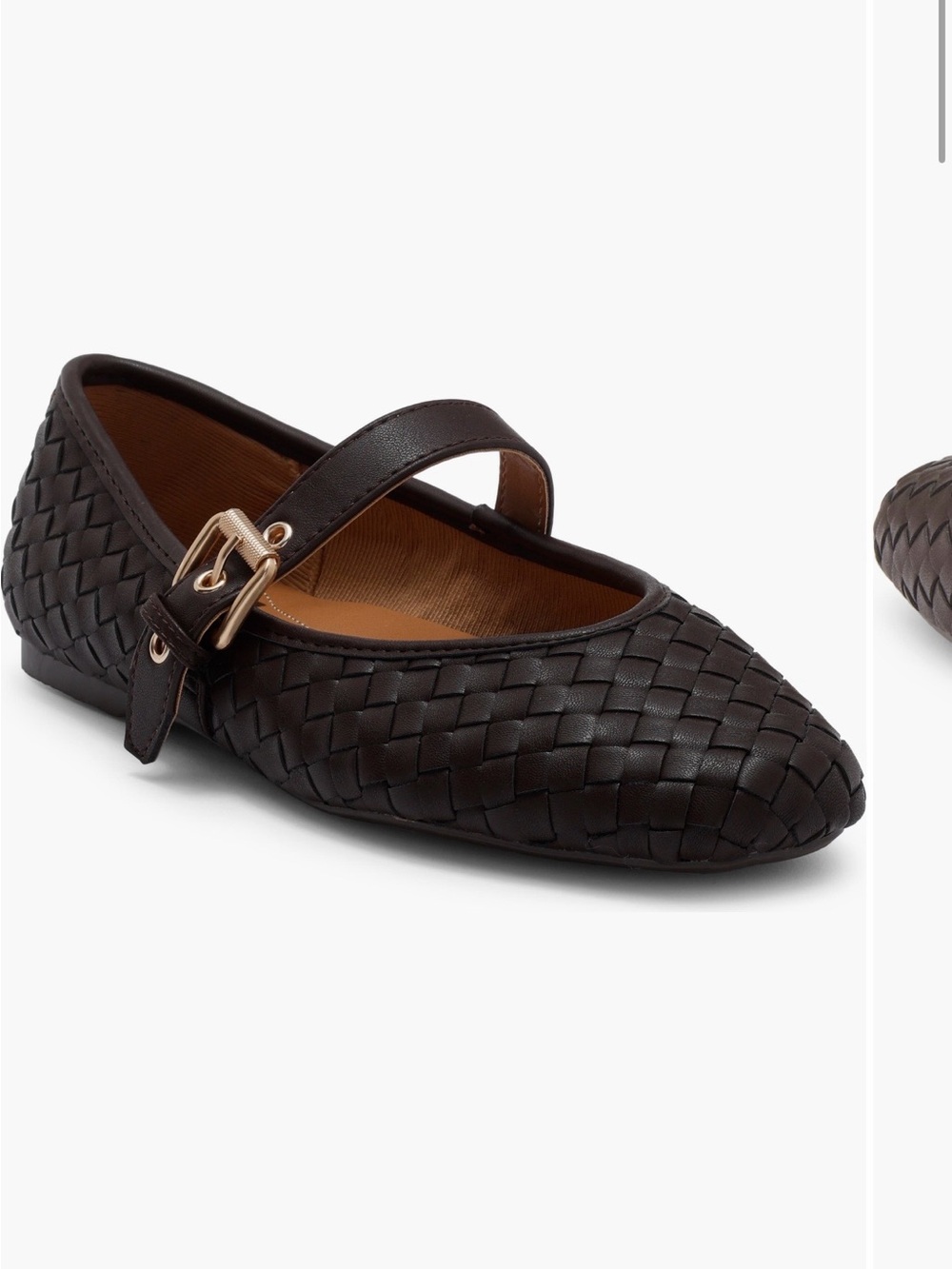 Dolce Vita Mulaney Woven Mary Jane Flats in Dark Brown